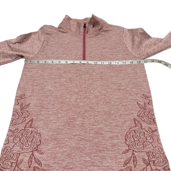 CALIA Seamless 1/4 Zip Pullover Floral Ombre Mesa Rose Size M - Picture 8 of 9